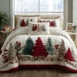 Juego de cama acolchado de 3 piezas - Maravilla de Invierno
