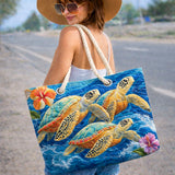 Cartera de Playa Hecha a Mano | Tortuga Marina II