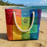 Cartera de Playa Hecha a Mano | Parche de Huella