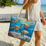 Cartera de Playa Hecha a Mano | Tortuga Marina
