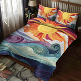 Juego de cama acolchado de 3 piezas - Encanto Solar
