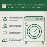 Juego de cama acolchado de 3 piezas - Rosa Violeta